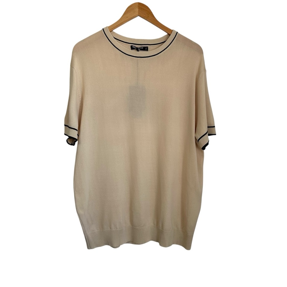 Paul Jones Mens Short Sleeve Knit Shirt XL Tan Stretch Lightweight